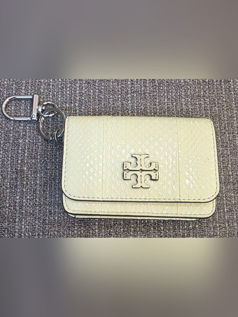 Tory Burch Thea Embossed Patchwork Flap Card Case